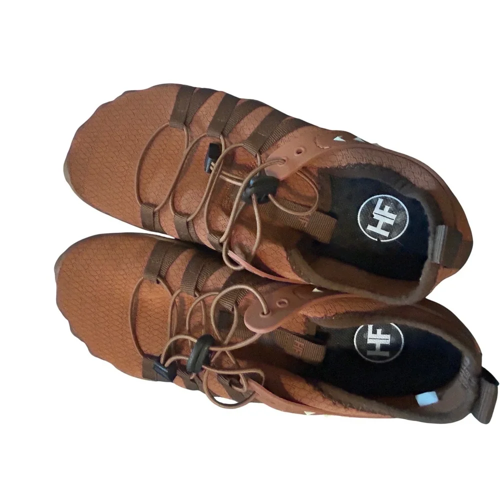 HF Barefoot Minimalist Trail Running Shoes Brown Tan Wide Toe Box Mens Womens - Picture 6 of 9